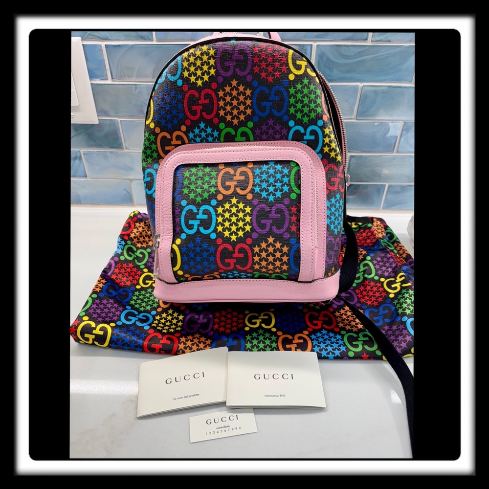 Gucci GG Supreme Monogram Psychedelic Backpack  SOLD OUT! Limited Edition! NWT!